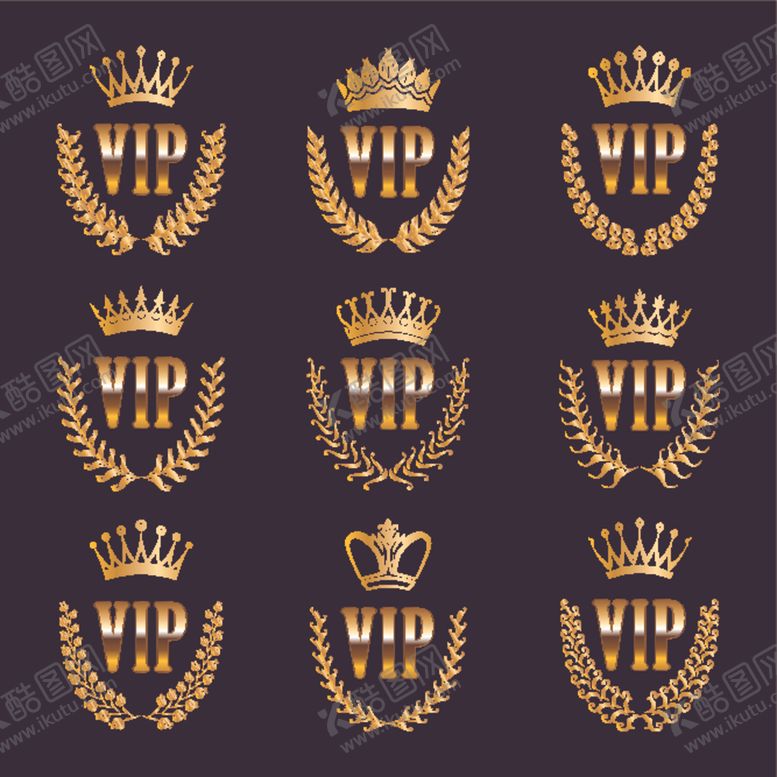 编号：63540810032140321646【酷图网】源文件下载-VIP徽标合集