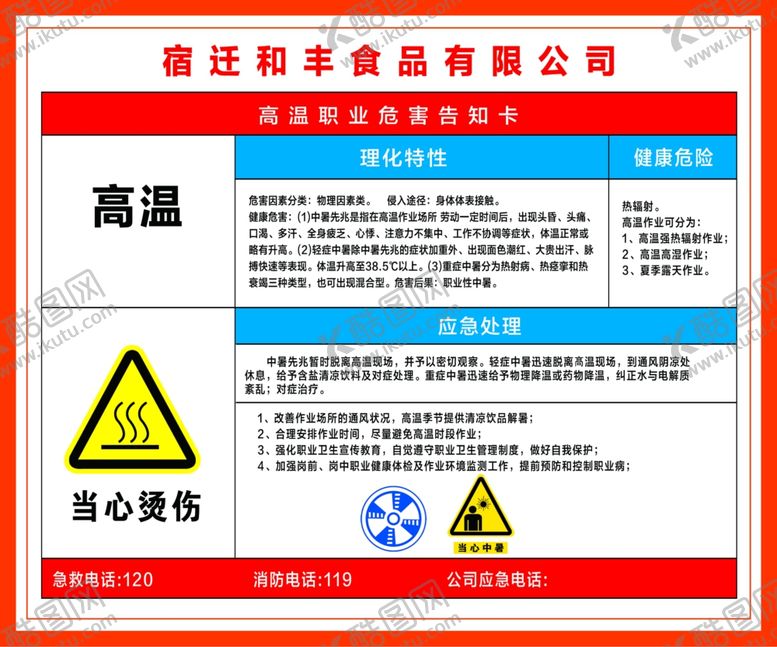 编号：86430109300005158060【酷图网】源文件下载-高温警示牌