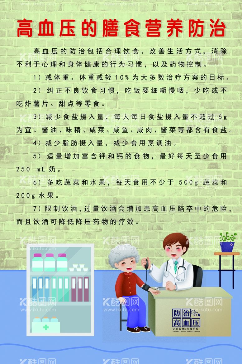 编号：88886311300831325475【酷图网】源文件下载-高血压的膳食营养防治