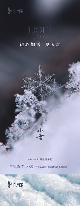 地产小雪大雪质感海报