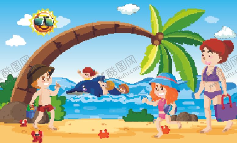 编号：16498004221629264041【酷图网】源文件下载-卡通夏天儿童