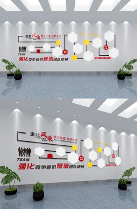 简约大气企业文化墙