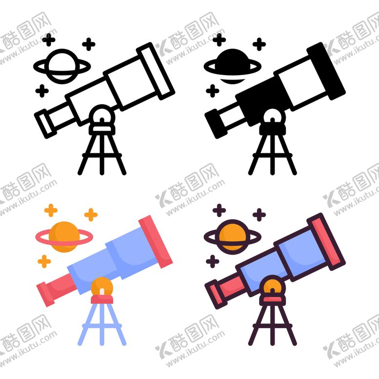 编号：92164009191217376954【酷图网】源文件下载-望远镜图标