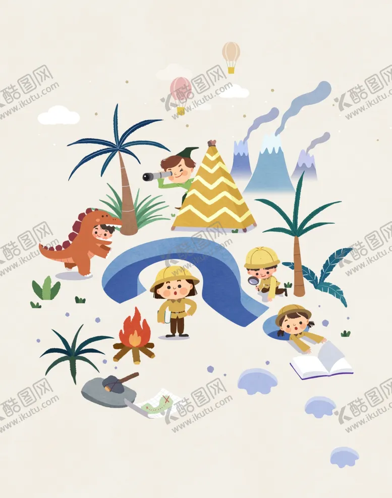 编号：88211402191234556898【酷图网】源文件下载-手绘卡通教育插画