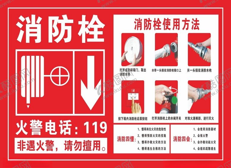 消防栓使用方法火警步骤灭火器