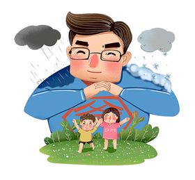 父亲节全家福父爱如山