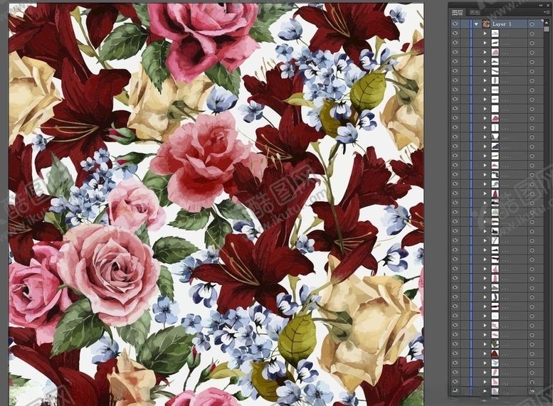 编号：18045209090613486492【酷图网】源文件下载-唯美热带雨林风格红花绿叶