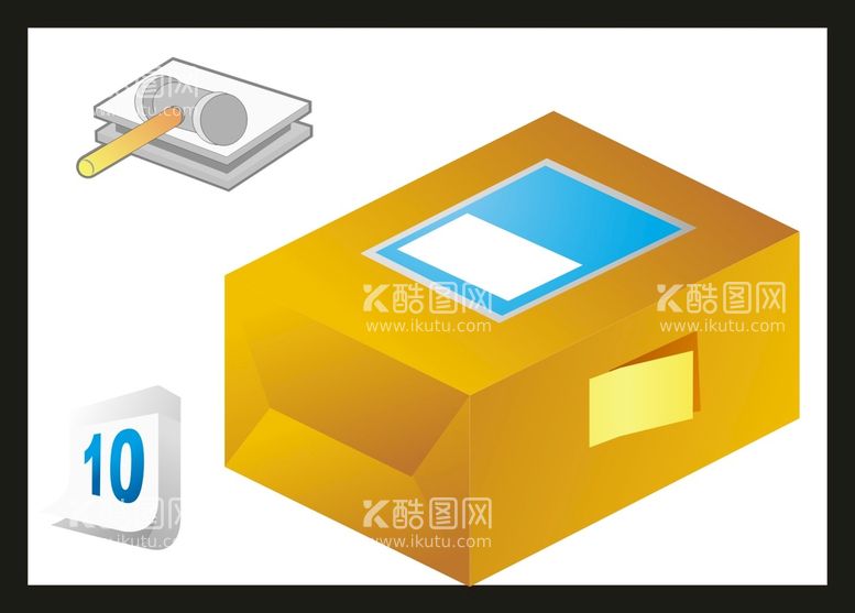 编号：91624810190500571963【酷图网】源文件下载-手绘办公用品 