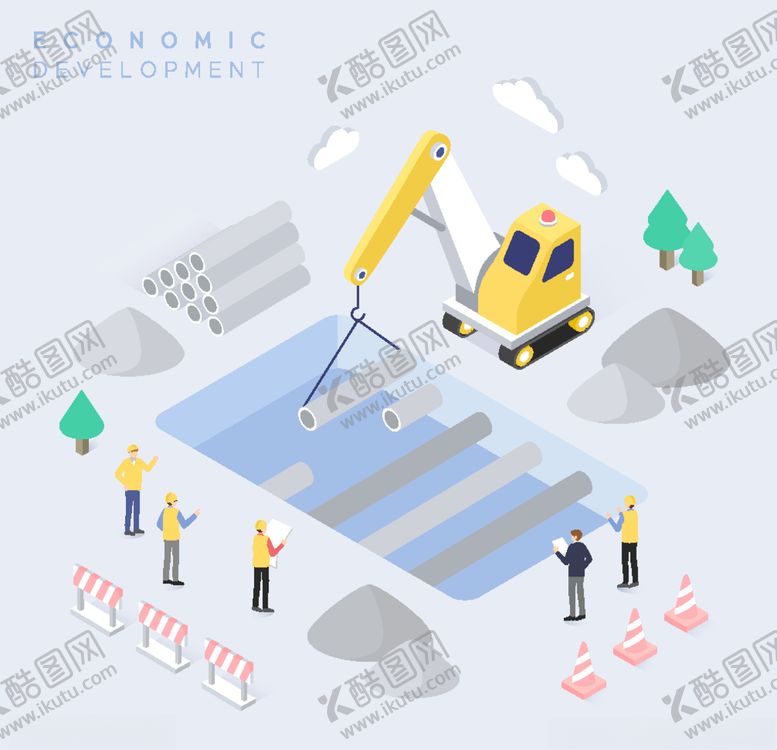 编号：96376307090129141539【酷图网】源文件下载-建筑施工插画