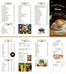 餐饮小吃奶茶菜单三折页设计