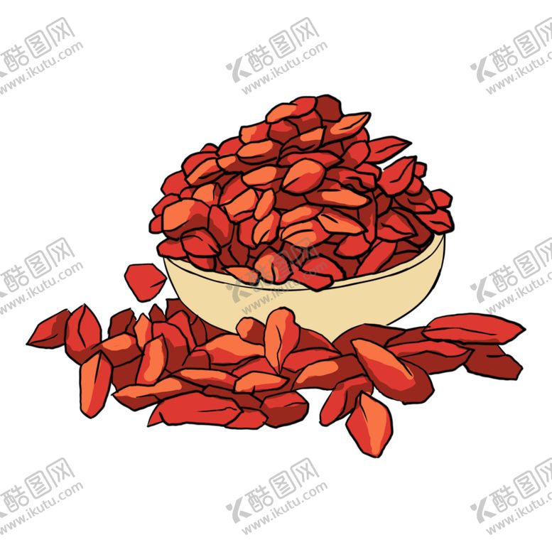 编号：34197909180137559940【酷图网】源文件下载-手绘枸杞