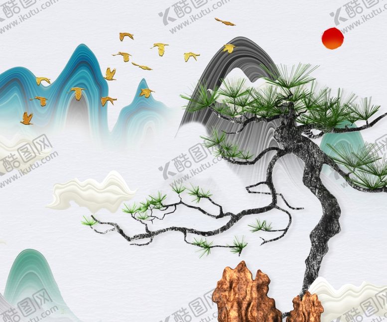 编号：88567510091334119044【酷图网】源文件下载-新中式装饰画