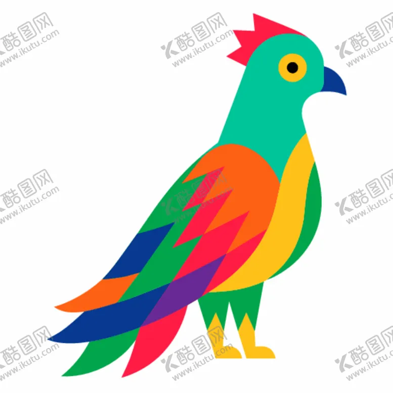 编号：56528612080841018335【酷图网】源文件下载-简洁的彩色节日素材红隼