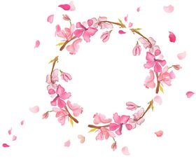 桃花边框