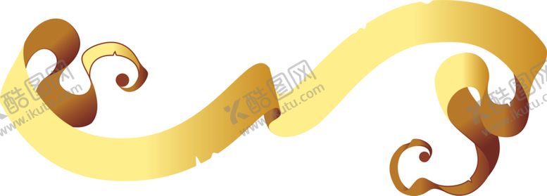 编号：43698605080538279382【酷图网】源文件下载-金黄色丝带