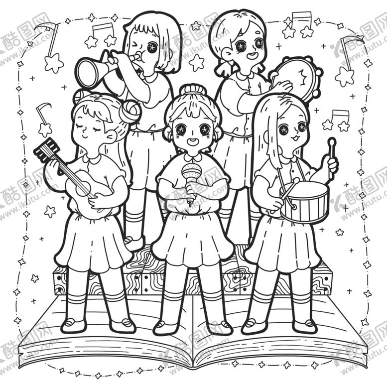 编号：57960210211515312282【酷图网】源文件下载-手绘儿童简笔画