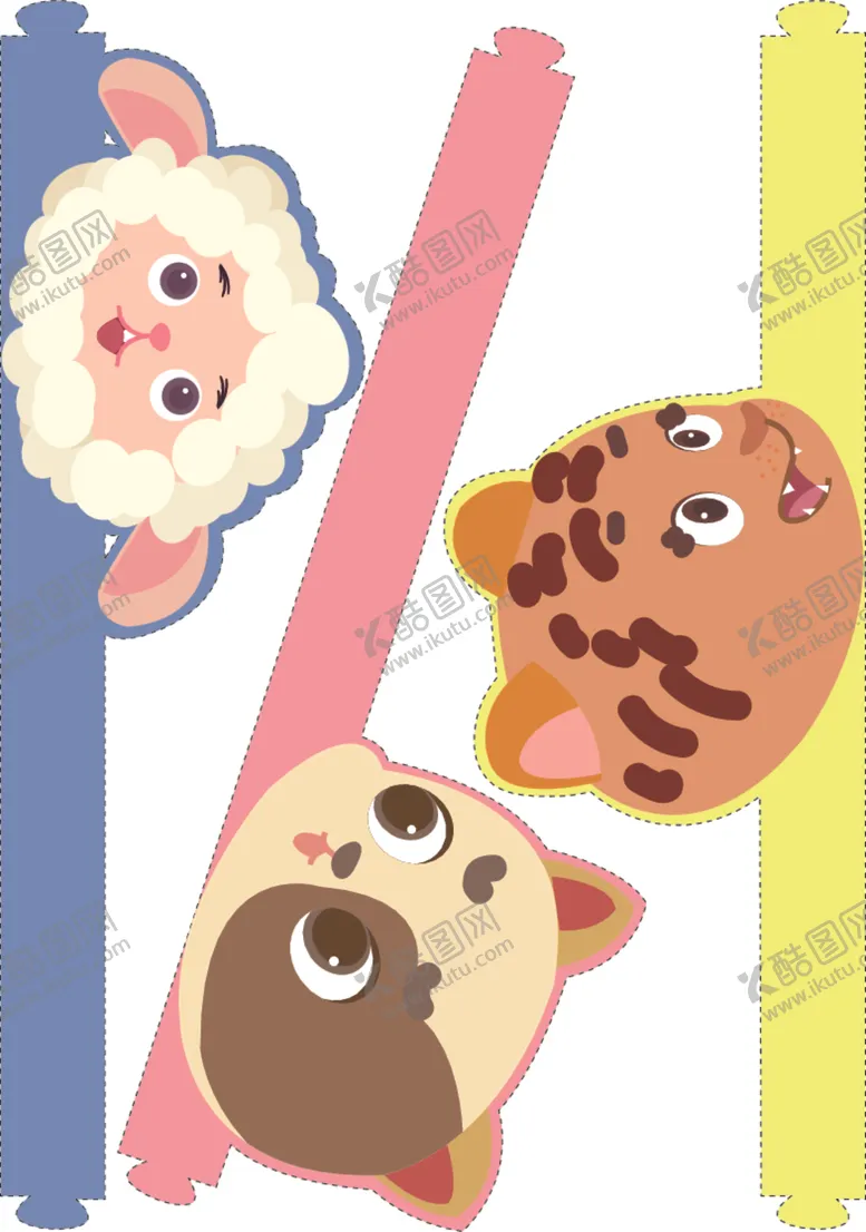 编号：35510010061101188564【酷图网】源文件下载-自制头饰幼儿园手工卡通图