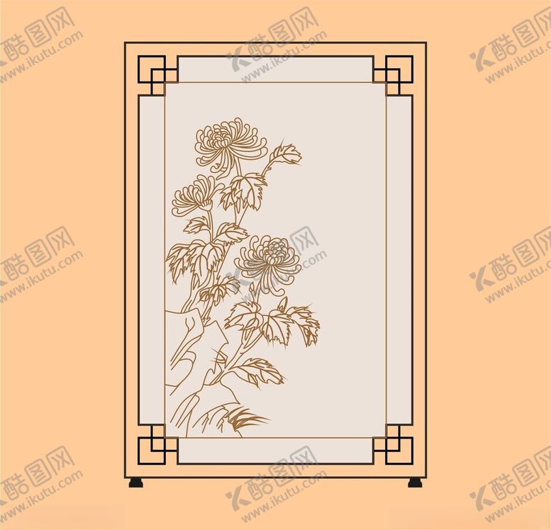 编号：59586902062249485342【酷图网】源文件下载-秋菊屏风