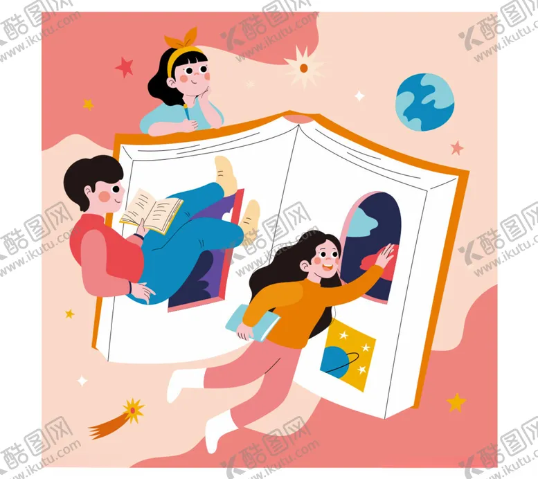 编号：95676803071604189430【酷图网】源文件下载-阅读插画