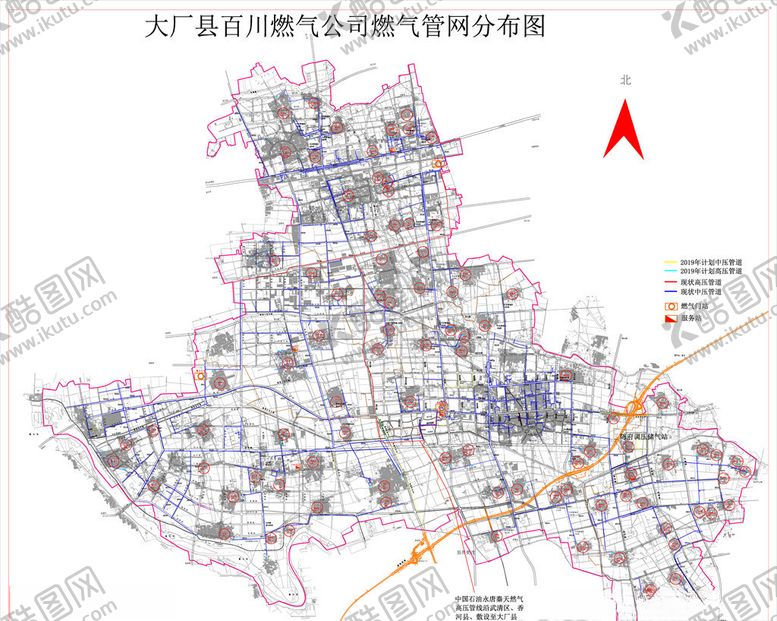 编号：56203910031356348239【酷图网】源文件下载-燃气公司燃气管网图