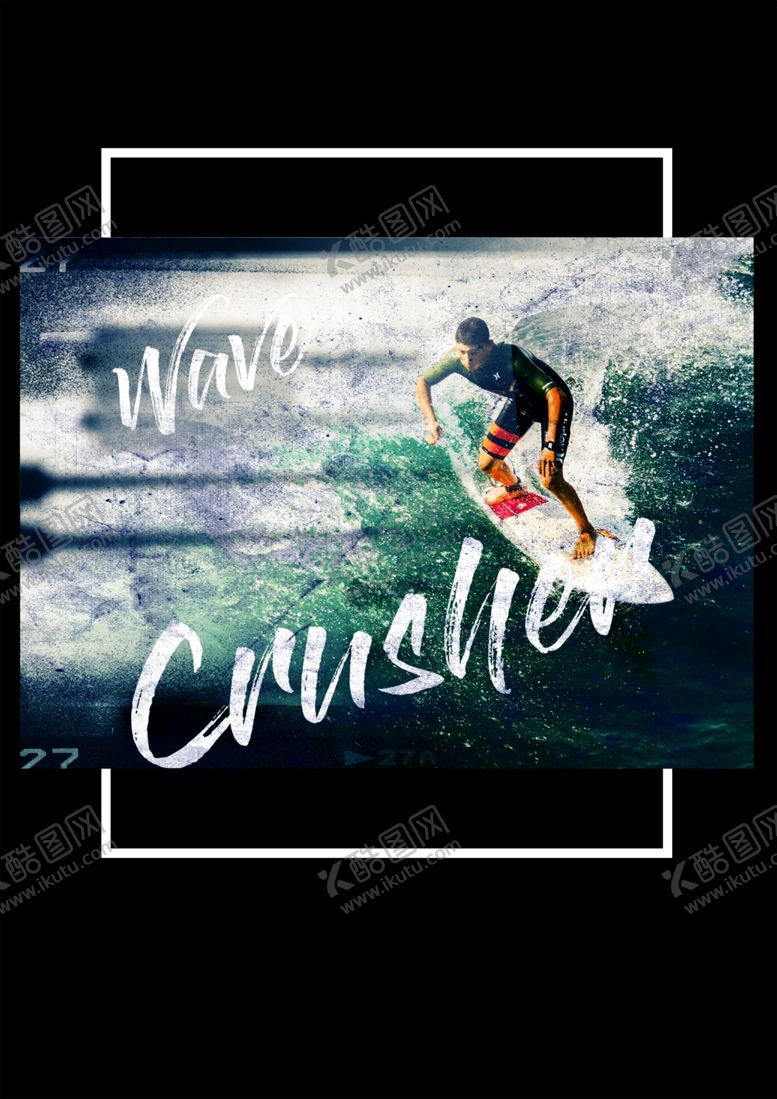 编号：45024810041035131720【酷图网】源文件下载-冲浪摄影剪切潮流艺术海报