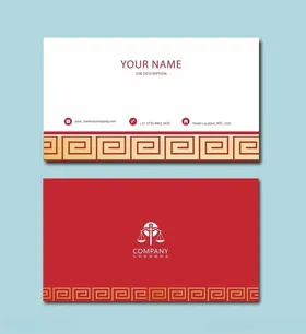 红色名片