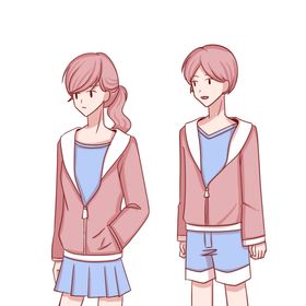 动漫人物男女插画