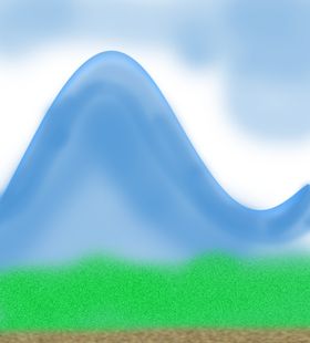 山绿地白云背景