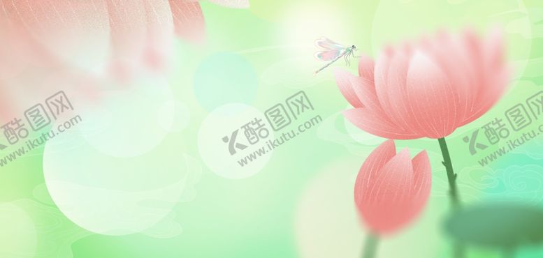 编号：20969602142126002725【酷图网】源文件下载-春夏荷花背景