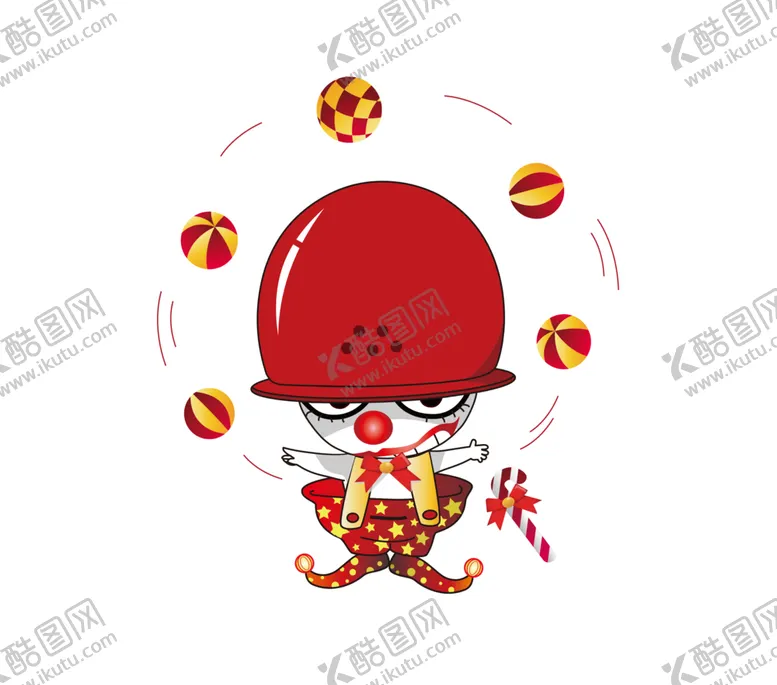 编号：34940402062103115236【酷图网】源文件下载-愚人节红色小丑卡通