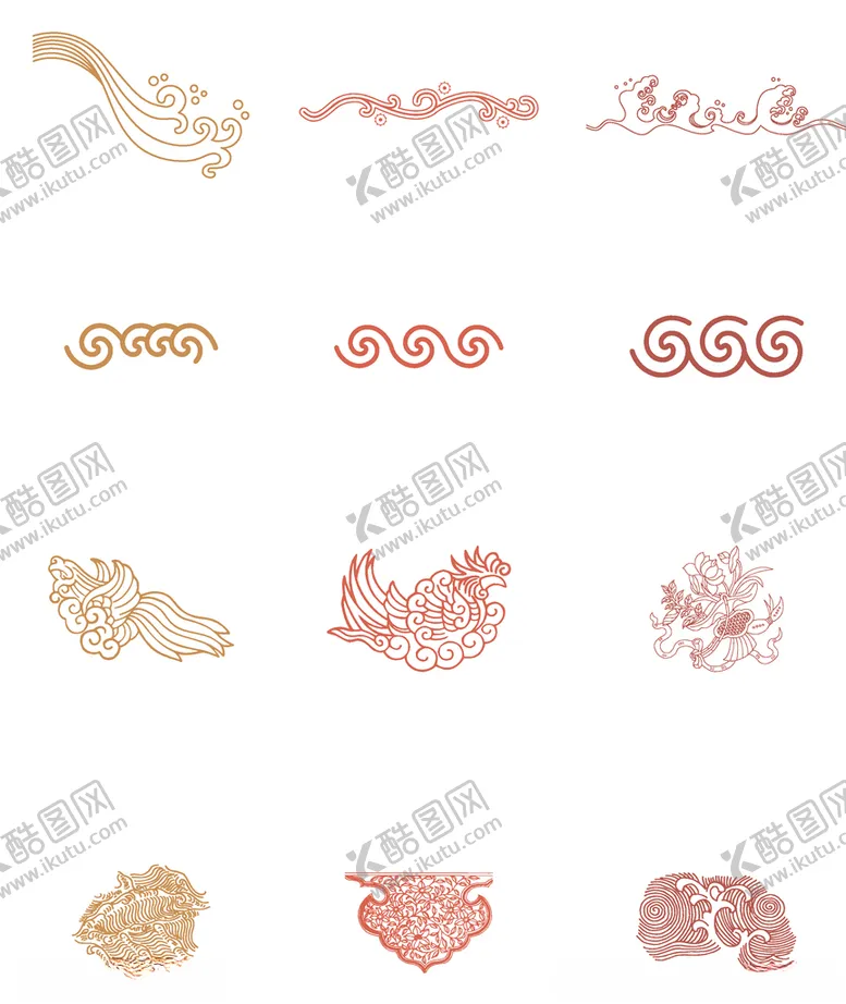 编号：80486304162308453264【酷图网】源文件下载-中国风祥云图案花纹底纹PNG