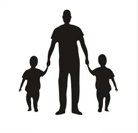 大人牵小陔牵手CDR矢量图