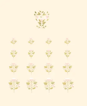 定位花手绘女装水彩设计