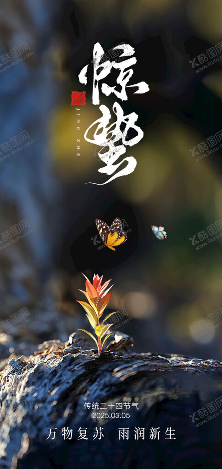 编号：63992503070523199585【酷图网】源文件下载-传统24节气惊蛰海报