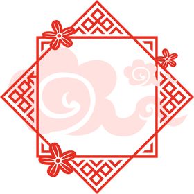 中国风花纹花边边框素材