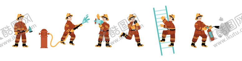 编号：98124009210646402751【酷图网】源文件下载-卡通消防员