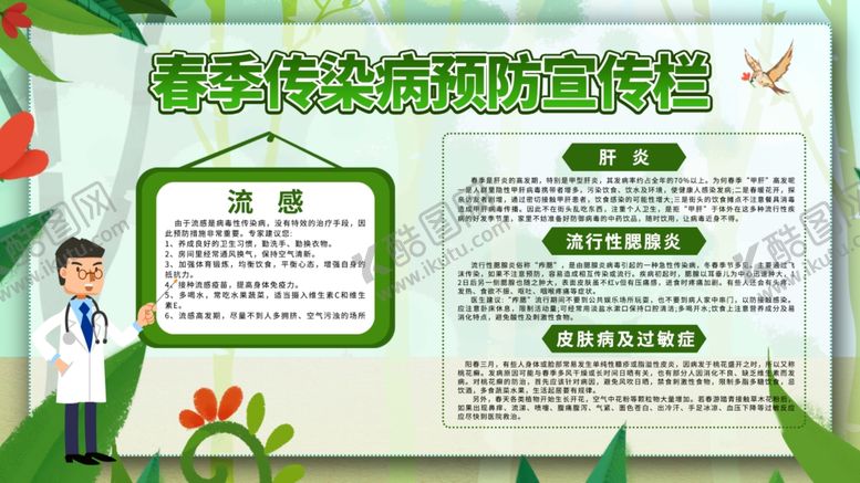 编号：40395606282243329916【酷图网】源文件下载-春季传染病预防宣传栏