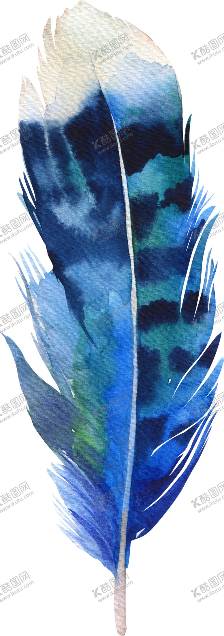 编号：98597409240457395155【酷图网】源文件下载-水彩创意羽毛图案