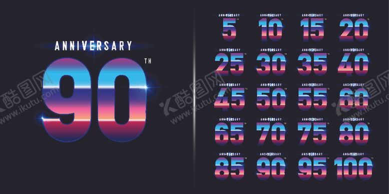 编号：47860907011546356248【酷图网】源文件下载-周年庆数字