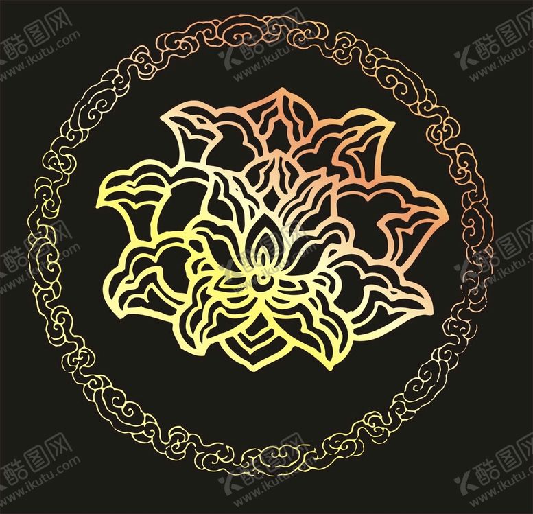 编号：32677601260202338234【酷图网】源文件下载-莲花花纹底纹 