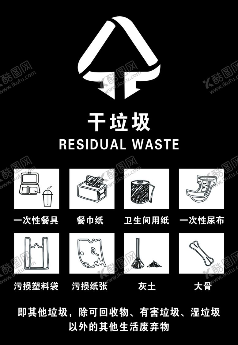 编号：55647509200320447207【酷图网】源文件下载-垃圾分类干垃圾
