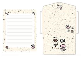 可爱卡通信纸信封设计