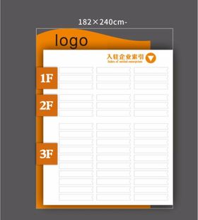 公司入驻楼层指引牌