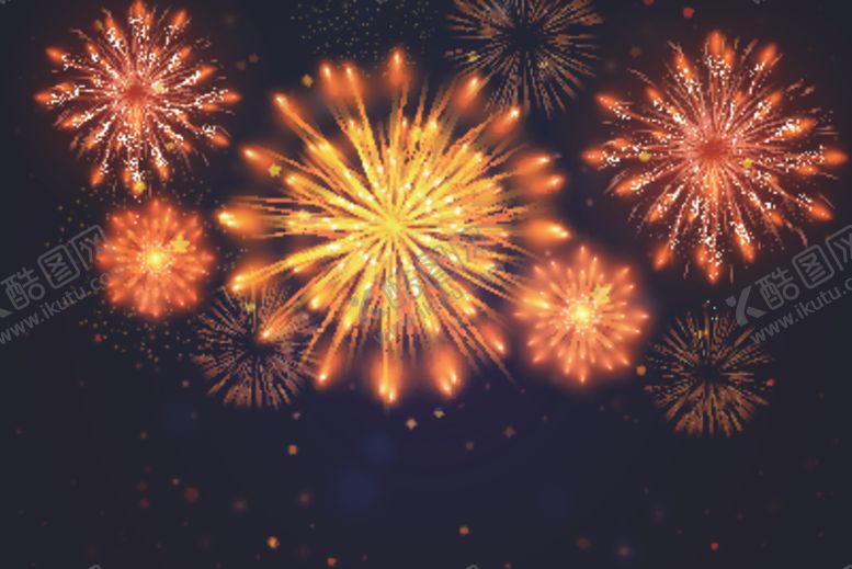 编号：50754710090612504811【酷图网】源文件下载-烟花炫彩五光十色花火节