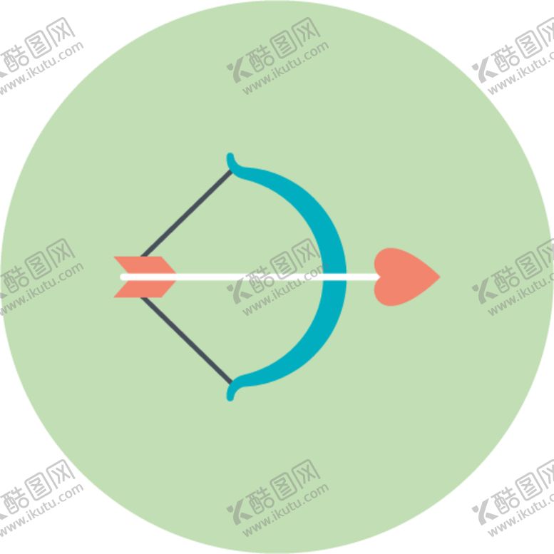 编号：91497310240418223474【酷图网】源文件下载-爱心射箭