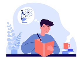 卡通人物日常收快递数据办公