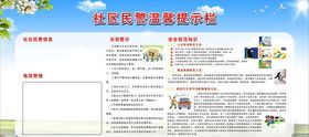社区民警温馨提示展板