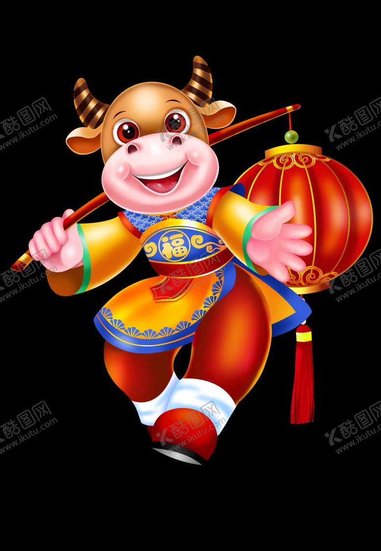 编号：54359209280701581120【酷图网】源文件下载-牛年生肖新年卡通牛素材