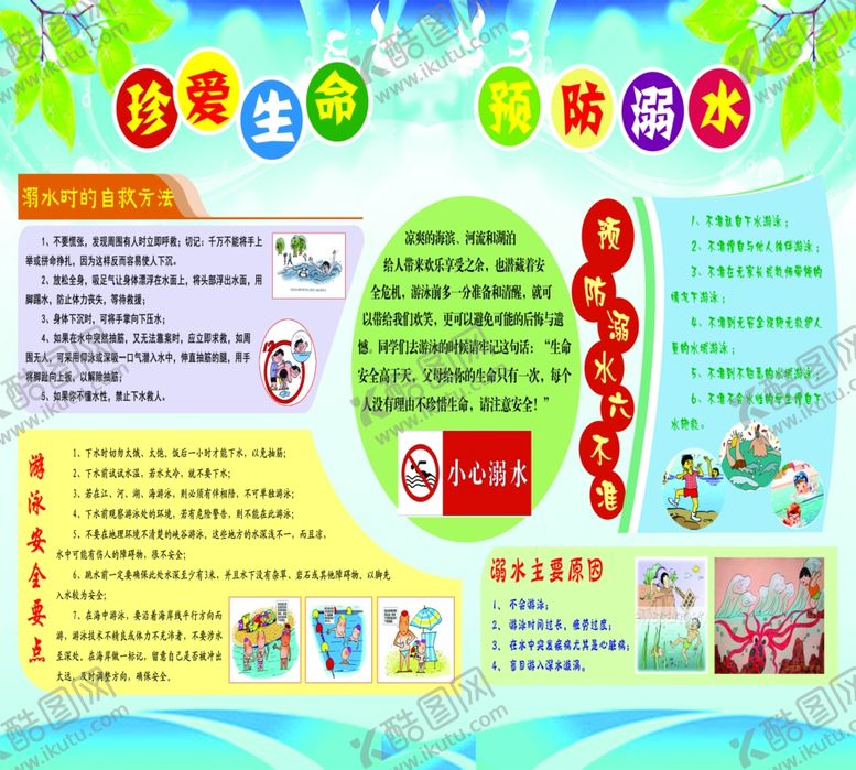 编号：77980907041207133885【酷图网】源文件下载-珍爱生命预防溺水