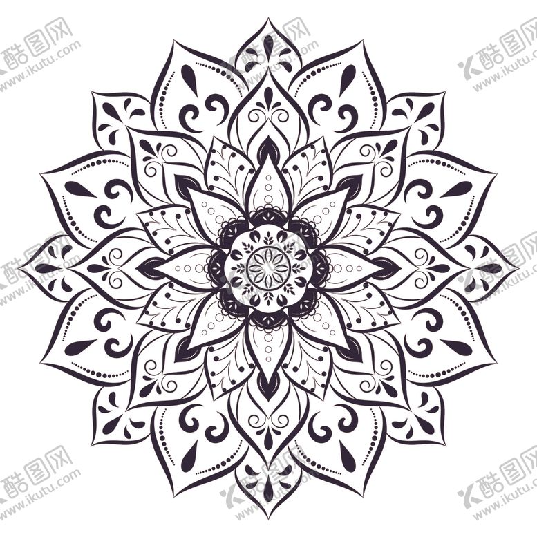 编号：81440309250458009832【酷图网】源文件下载-曼陀罗图案